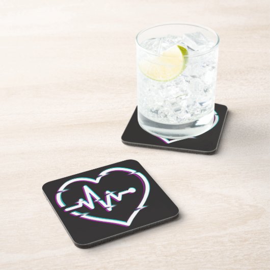 Heart Check Hard plastic onderzetter (Rechterzijde)