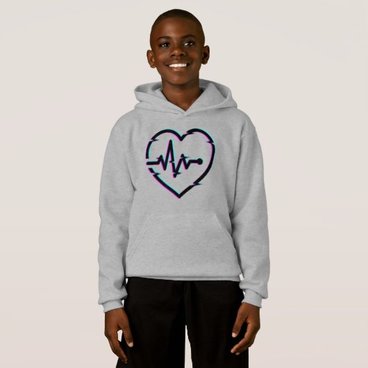 Heart Check Kinderen Pullover Hoodie (Voorkant volledig)