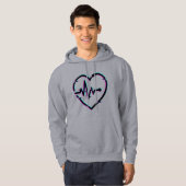 Heart Check Mannen Hoodie (Voorkant volledig)