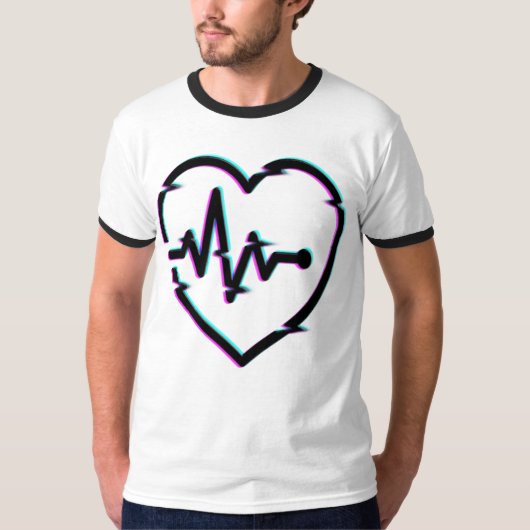 Heart Check Mannen T-shirt (Voorkant)