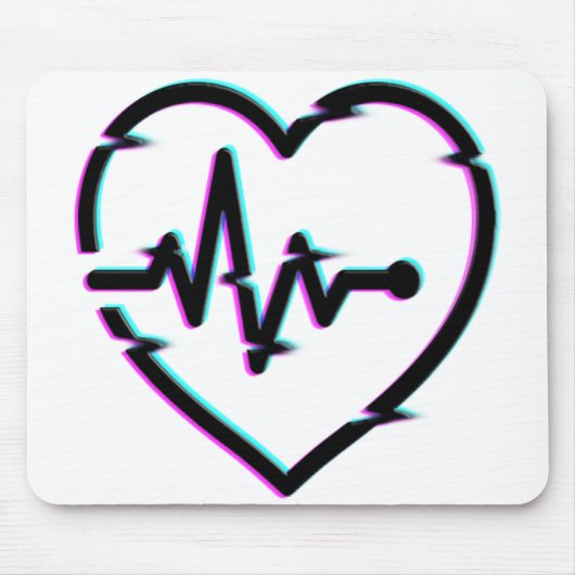 Heart Check Mousepad Muismat (Voorkant)