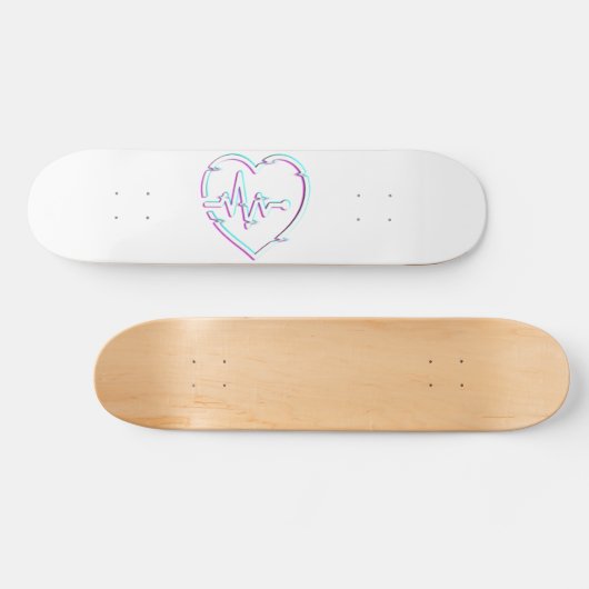 Heart Check Skateboard Deck (Horizontaal)