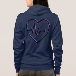 Heart Check Vrouwen Bella+Canvas Full-Zip Hoodie