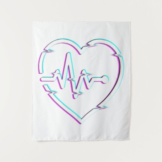 Heart Check wandtapijt Wandkleed (Voorkant)