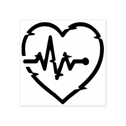 Heart Check Wood Art Stamp Rubberstempel (Afrduk)