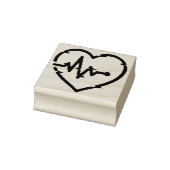Heart Check Wood Art Stamp Rubberstempel (Stempel)
