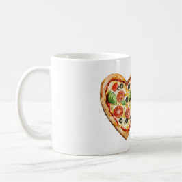 Heart Cheese Vegetable Pizza Koffiemok
