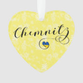 Heart Chemnitz, I Love Chemnitz, Duitsland Ceramic Ornament (voorkant)