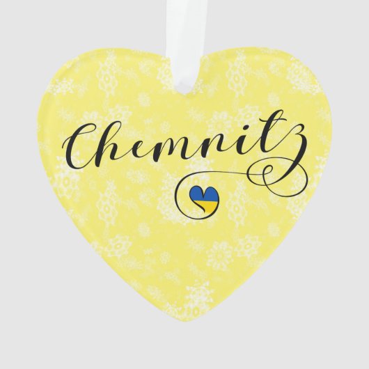 Heart Chemnitz, I Love Chemnitz, Duitsland Ceramic Ornament (achterkant)