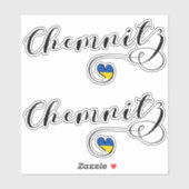 Heart Chemnitz, I Love Chemnitz, Duitsland Sticker (Vel)