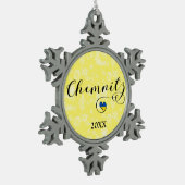 Heart Chemnitz, I Love Chemnitz, Duitsland Tin Sneeuwvlok Ornament (Links)