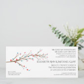 Heart Cherry Blossom Wedding Invitation Kaart (Staand voorkant)