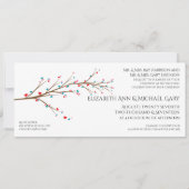 Heart Cherry Blossom Wedding Invitation Kaart (Voorkant)