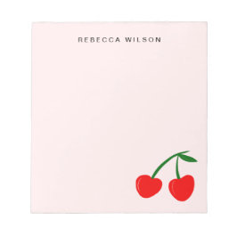 Heart Cherry Custom Gepersonaliseerde Valentijn Ro Notitieblok