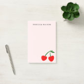 Heart Cherry Gepersonaliseerde Valentijn Roze Post-it® Notes (Kantoor)
