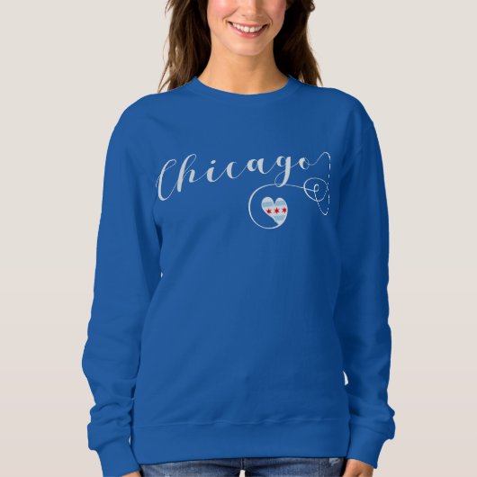 Heart Chicago Sweatshirt, Illinois Trui (Voorkant)