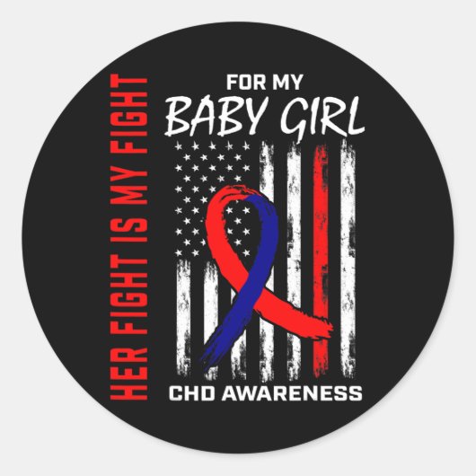 Heart Child Awareness BA Ronde Sticker (Voorkant)