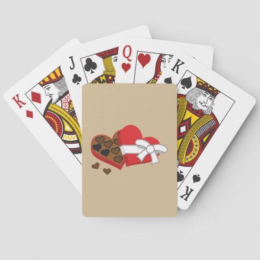 Heart Chocolate Cadebox - Valentijnsdag afspelen Pokerkaarten (Achterkant)