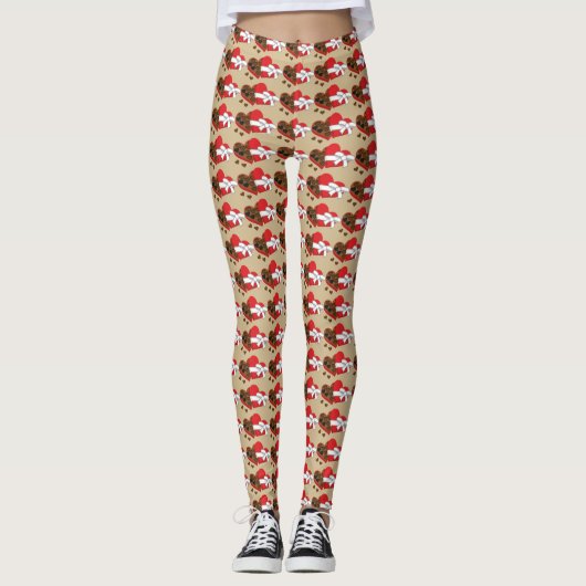 Heart Chocolate Cadebox - Valentijnsdag Leggings (Voorkant)