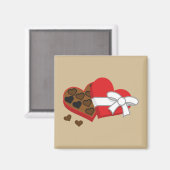 Heart Chocolate Cadebox - Valentijnsdag Magneet (Voorkant / Achterkant)