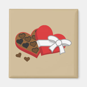 Heart Chocolate Cadebox - Valentijnsdag Magneet