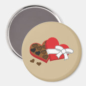 Heart Chocolate Cadebox - Valentijnsdag Magneet (Voorkant / Achterkant)