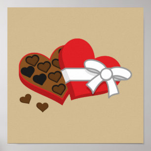 Heart Chocolate Cadebox - Valentijnsdag Poster