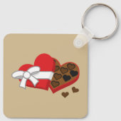 Heart Chocolate Cadebox - Valentijnsdag Sleutelhanger (Achterkant)