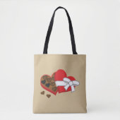 Heart Chocolate Cadebox - Valentijnsdag Tote Bag (Voorkant)