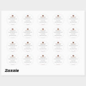 Heart Chocolate Waffle Bakery Ingredient List Ronde Sticker (Vel)