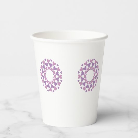 Heart Circles Papieren Bekers (Achterkant)