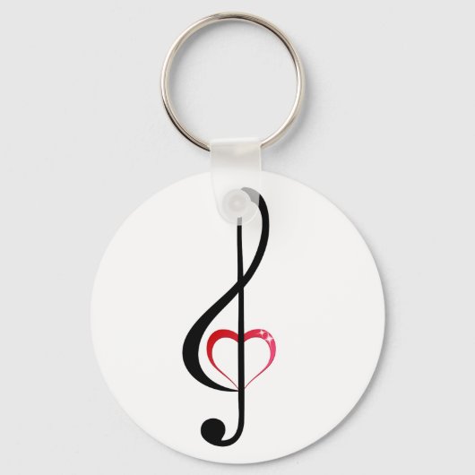 Heart clef sleutelhanger (Voorkant)