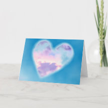 HEART CLOUD Folded Wenskaart