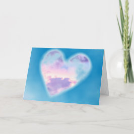 HEART CLOUD Folded Wenskaart Kaart