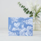 Heart Cloud Sky Cute Modern Lovely Light Blue Girl Briefkaart (Staand voorkant)