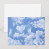 Heart Cloud Sky Cute Modern Lovely Light Blue Girl Briefkaart (Voorkant / Achterkant)