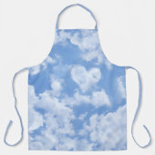 Heart Cloud Sky Foto Textuur Pastel Blue & White Schort (Voorkant)