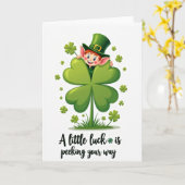 Heart Clover Luck Scene Card Kaart (Gele Bloem)