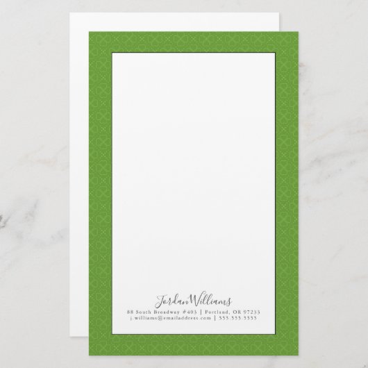 Heart Clover-patroon Briefpapier (Voorkant / Achterkant)