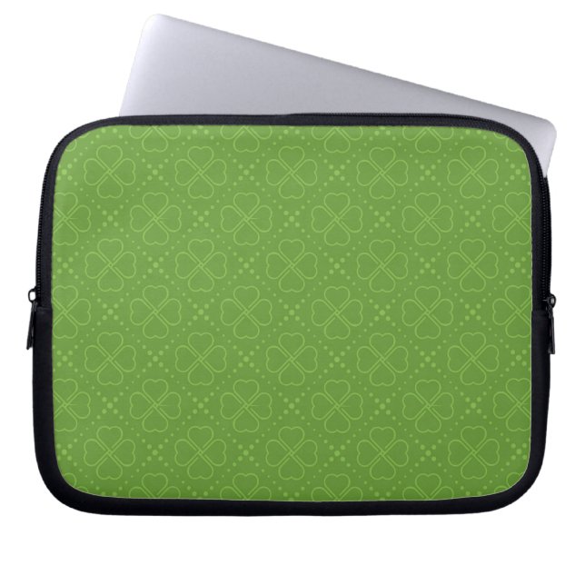 Heart Clover-patroon Laptop Sleeve (Voorkant)