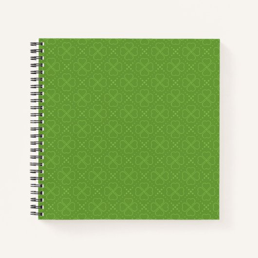 Heart Clover-patroon Notitieboek (Voorkant)