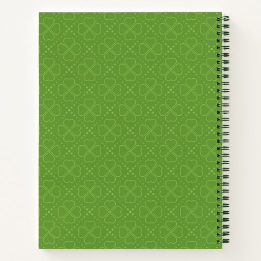 Heart Clover-patroon Notitieboek (Achterkant)