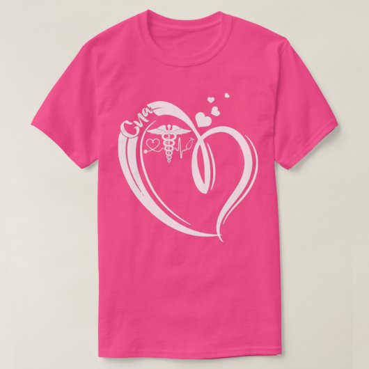 Heart CNA Nurse T-shirt (Design voorkant)