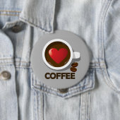 Heart Coffee Cup Ronde Button 4,0 Cm (In situ)