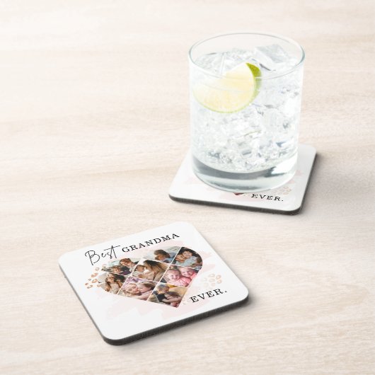 Heart Collage Bier Onderzetter (Rechterzijde)