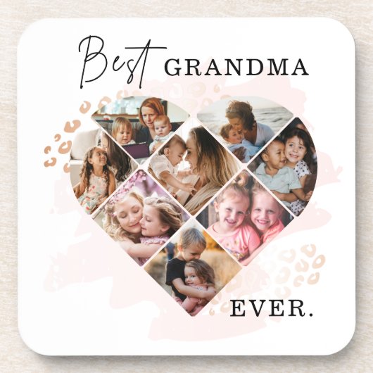 Heart Collage Bier Onderzetter (Voorkant)