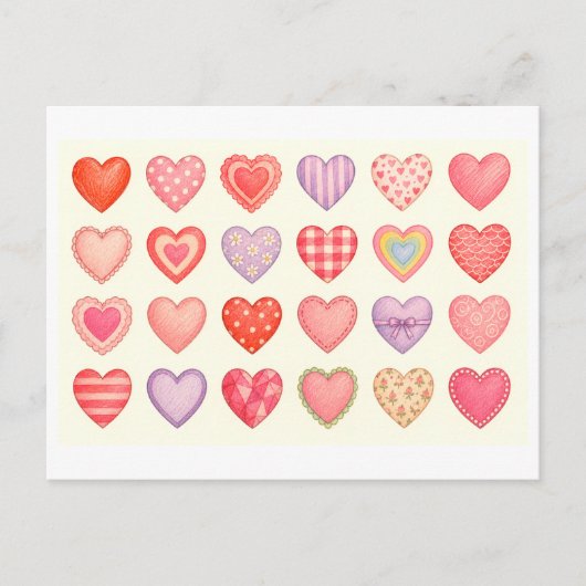 Heart Collage Briefkaart (Voorkant)