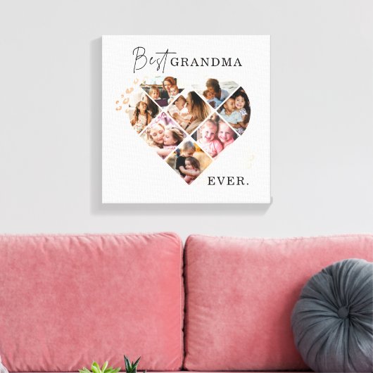 Heart Collage Canvas Afdruk (Insitu (Woonkamer))