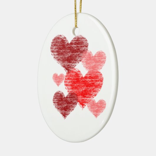 Heart Collage Keramisch Ornament (Links)