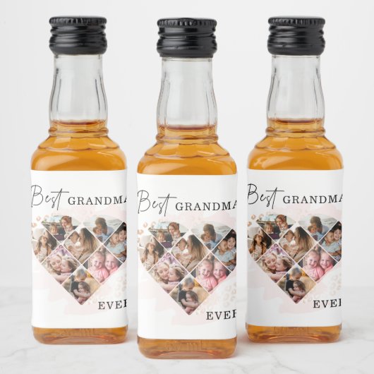 Heart Collage Likeurfles Etiket (Flessen)